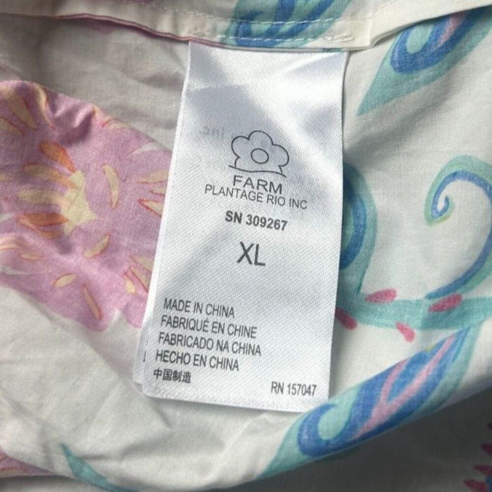 FARM Rio White Multicolor Parrot & Floral Ruffle Mini Dress - Picture 10 of 11